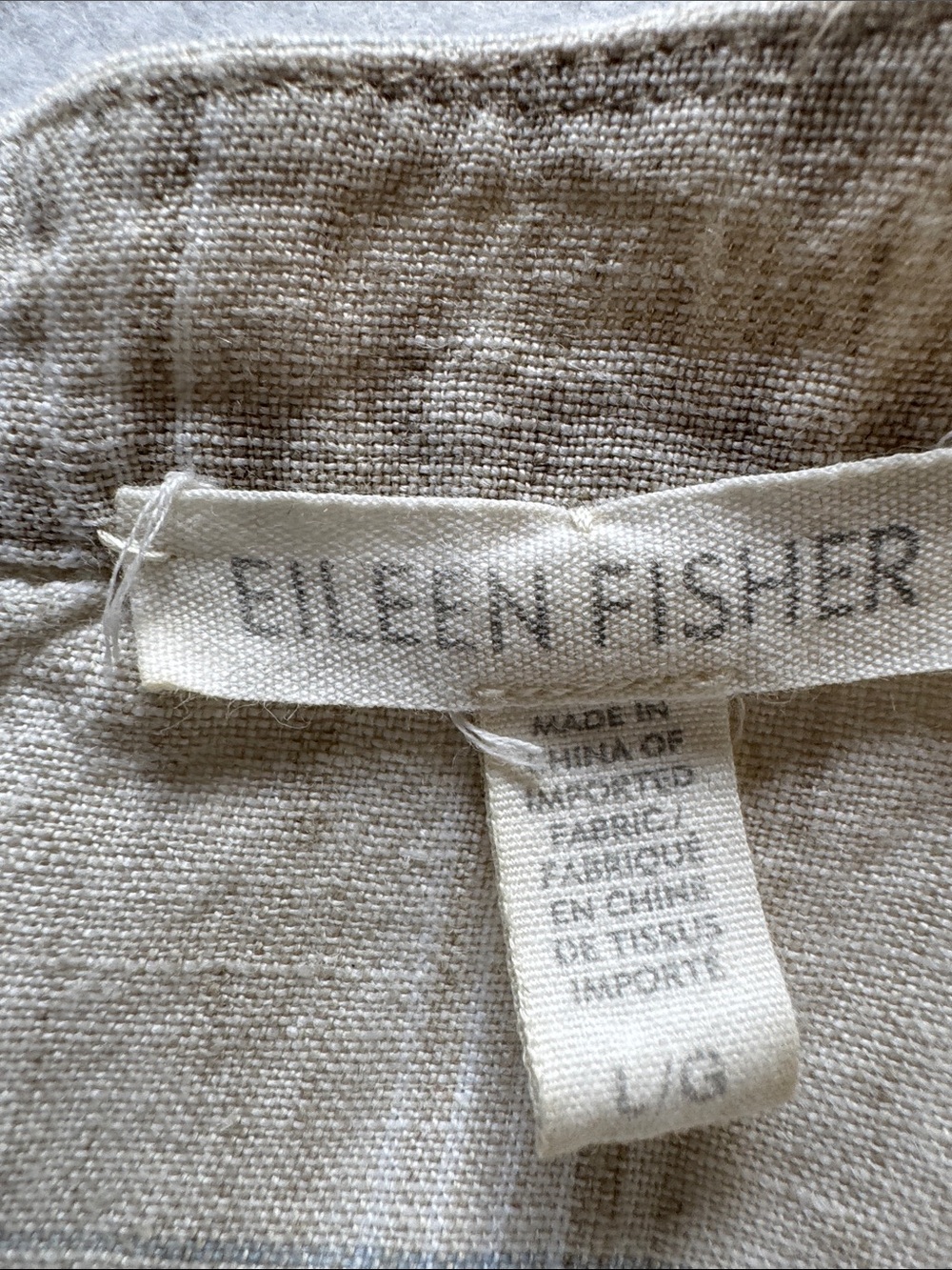 Eileen Fisher Organic 100% Linen Plaid Tunic Top Lagenlook Pockets - Picture 2 of 8